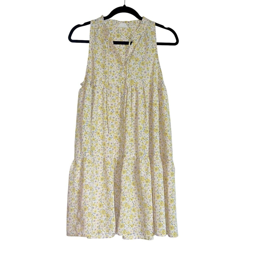Grunge Retro 90s Cottage Core Feminine Floral Tiered Babydoll‎ Mini Dress Sm - Picture 2 of 16